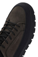 Men's Gray Lace-Up Nubuck Leather Casual Shoes | Derimod