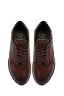 Men's Brown Lace-Up Leather Casual Sneakers | Derimod