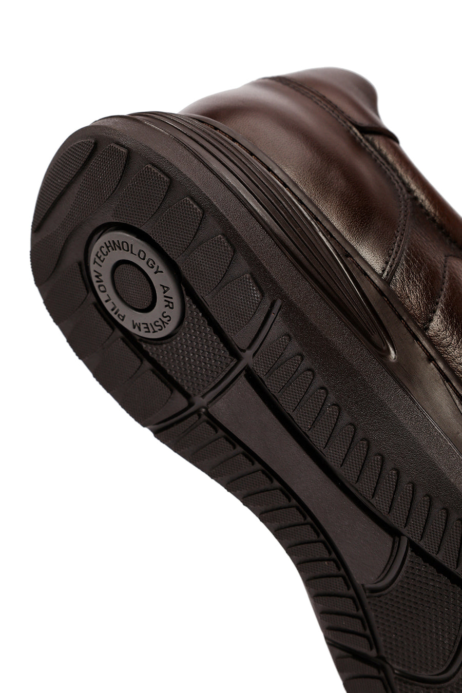 Men's Brown Lace-Up Leather Casual Sneakers