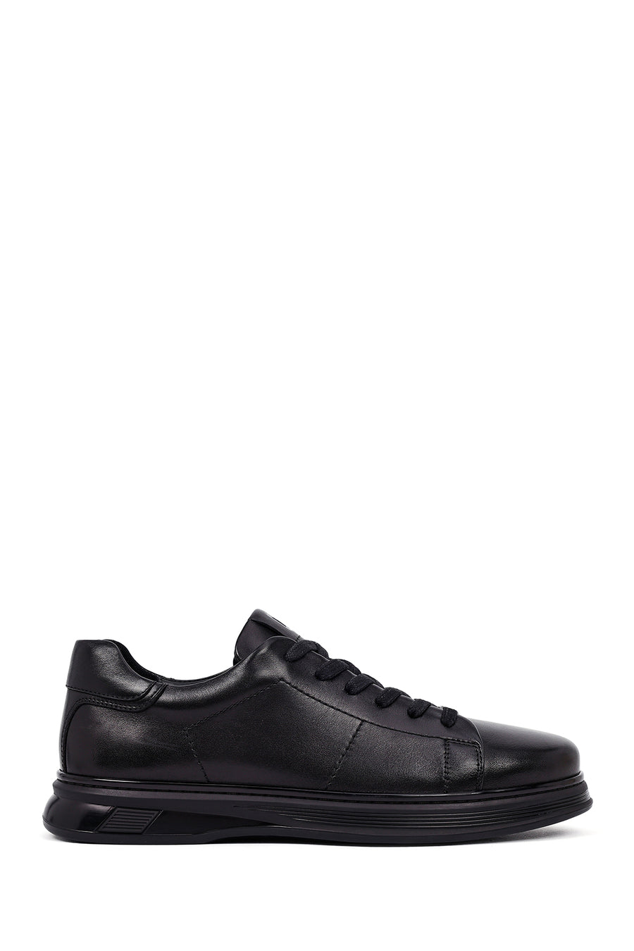 Erkek Siyah Bağcıklı Deri Casual Sneaker 25WFD676918 | Derimod