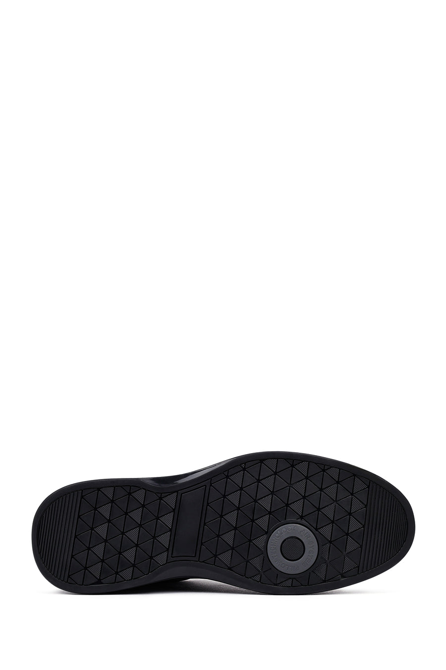 Erkek Siyah Bağcıklı Deri Casual Sneaker