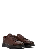Men's Brown Lace-Up Leather Casual Sneaker | Derimod