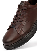 Men's Brown Lace-Up Leather Casual Sneaker | Derimod