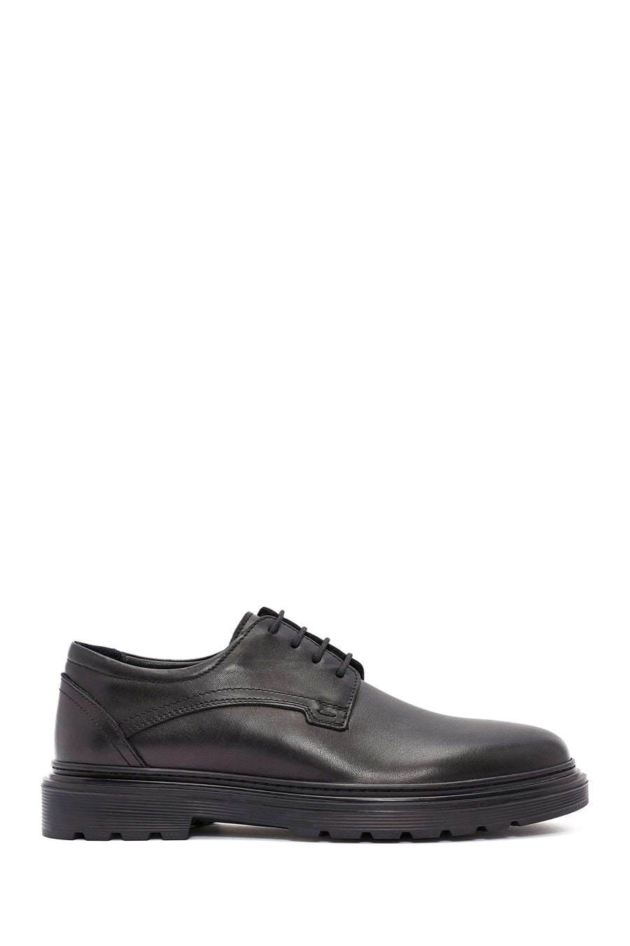 Men's Black Lace Up Leather Casual Shoes 25WFD677018 | Derimod