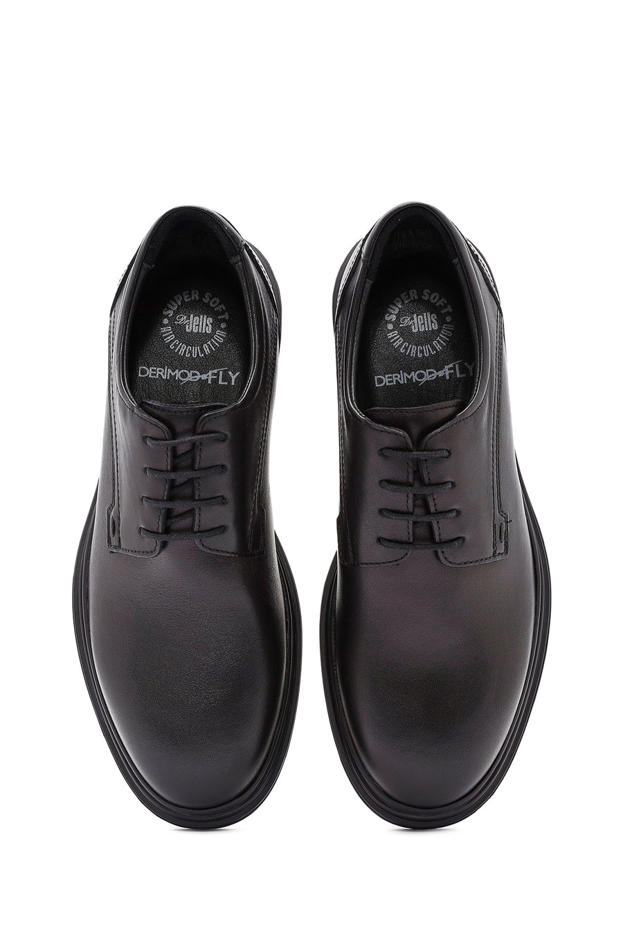 Men's Black Lace Up Leather Casual Shoes