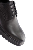 Erkek Siyah Bağcıklı Deri Casual Ayakkabı | Derimod