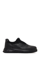 Men's Black Thick-Soled Leather Casual Comfort Sneaker | Derimod