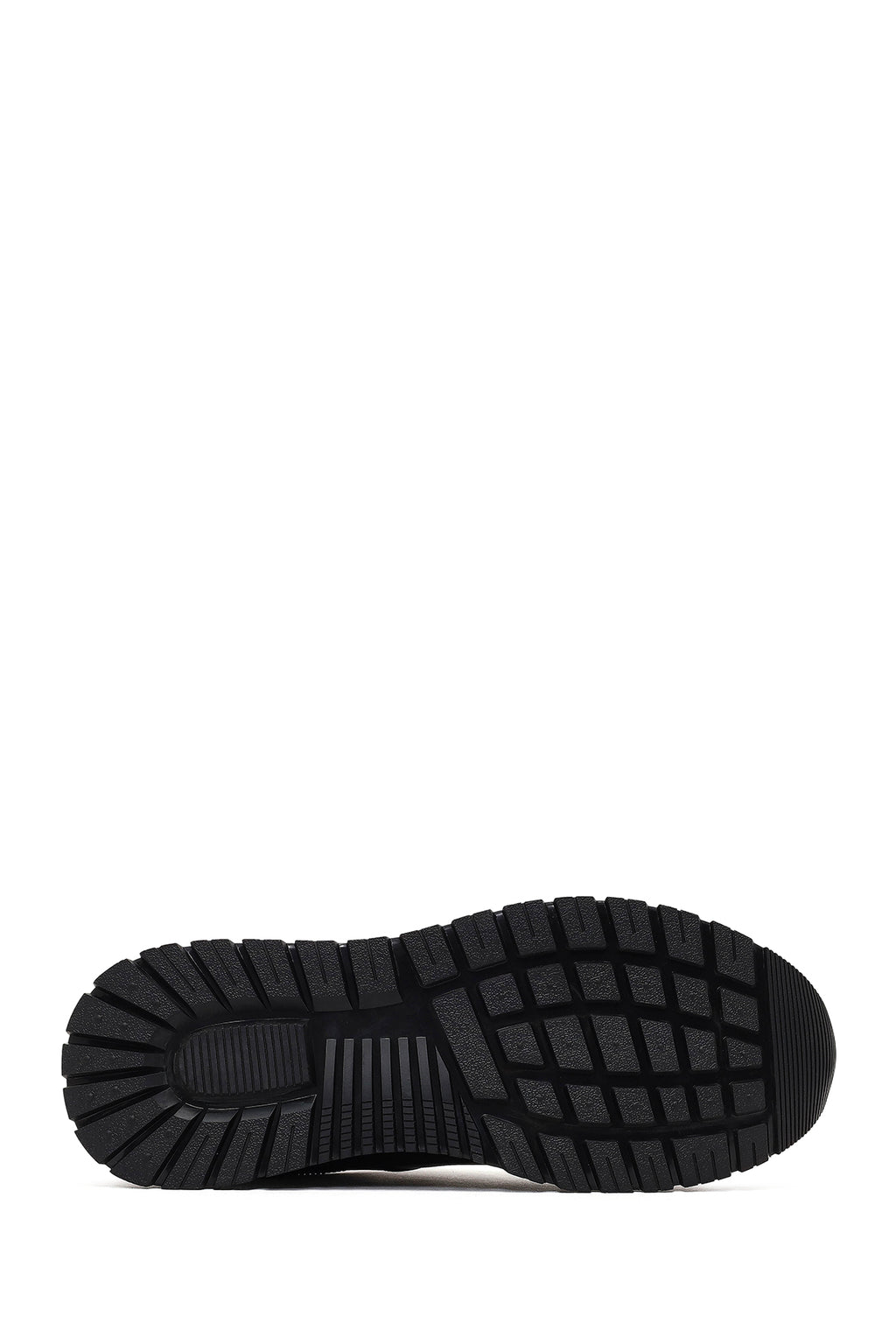 Erkek Siyah Bağcıklı Deri Casual Sneaker