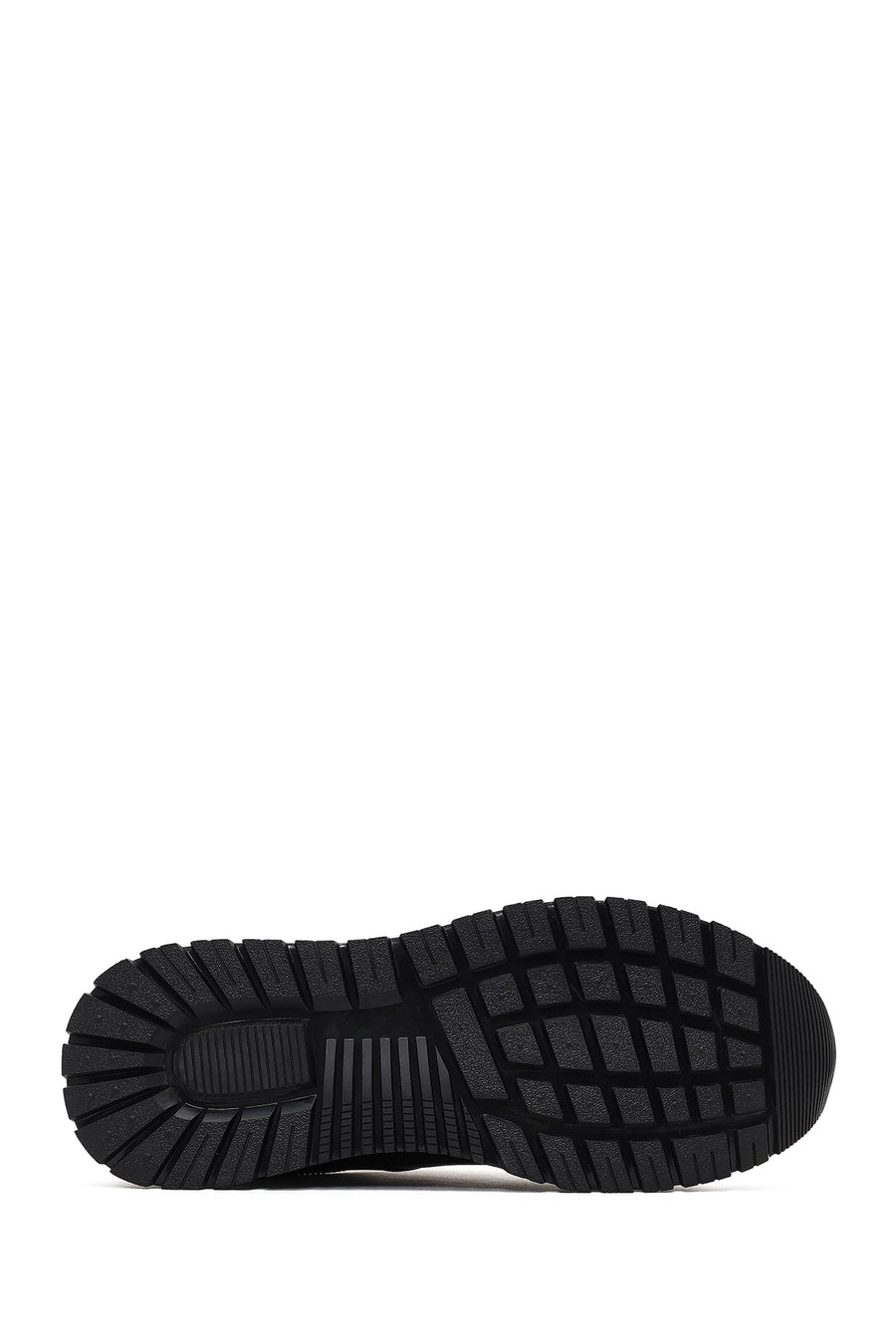 Erkek Siyah Bağcıklı Deri Casual Sneaker
