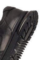 Men's Black Lace-Up Leather Casual Sneaker | Derimod