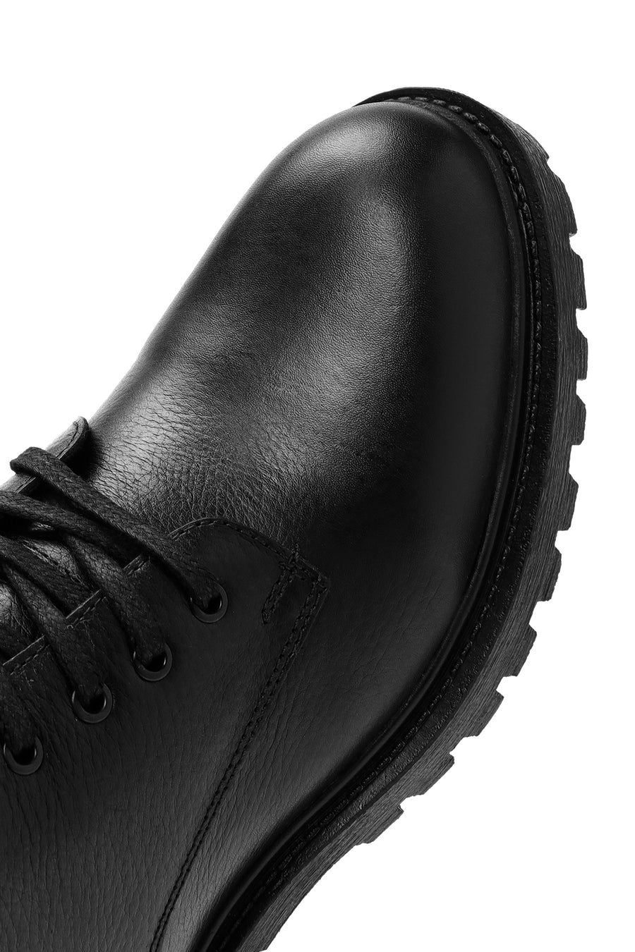 Men's Black Zippered Leather Casual Boots