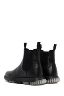 Male Black Leather Casual Chelsea Boots | Derimod