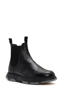 Male Black Leather Casual Chelsea Boots | Derimod