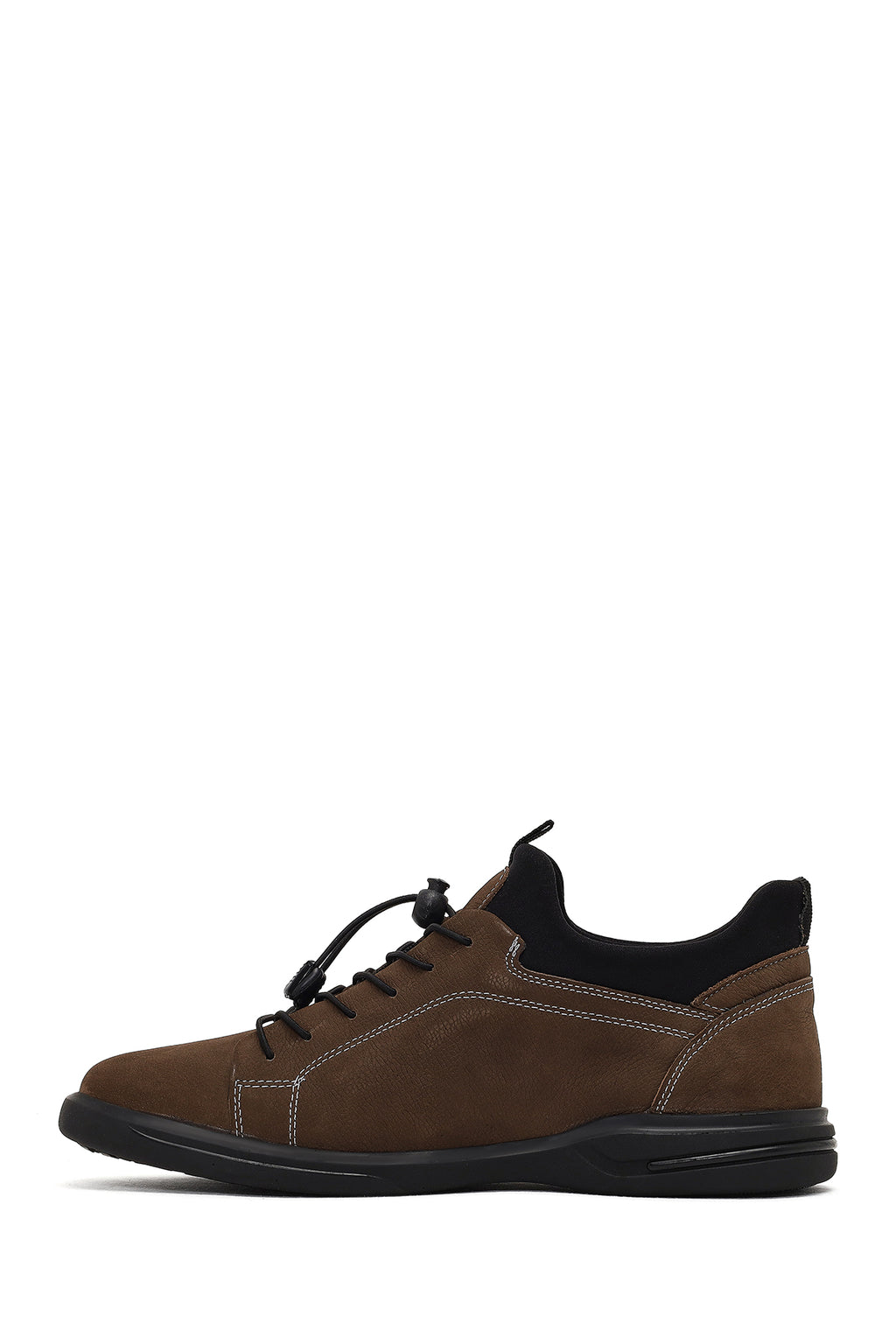 Erkek Taba Bağcıklı Nubuk Deri Casual Sneaker