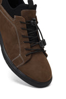 Erkek Taba Bağcıklı Nubuk Deri Casual Sneaker | Derimod