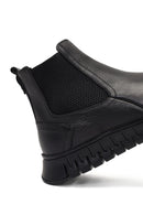 Erkek Siyah Kalın Tabanlı Deri Chelsea Bot | Derimod