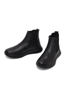 Erkek Siyah Kalın Tabanlı Deri Chelsea Bot | Derimod