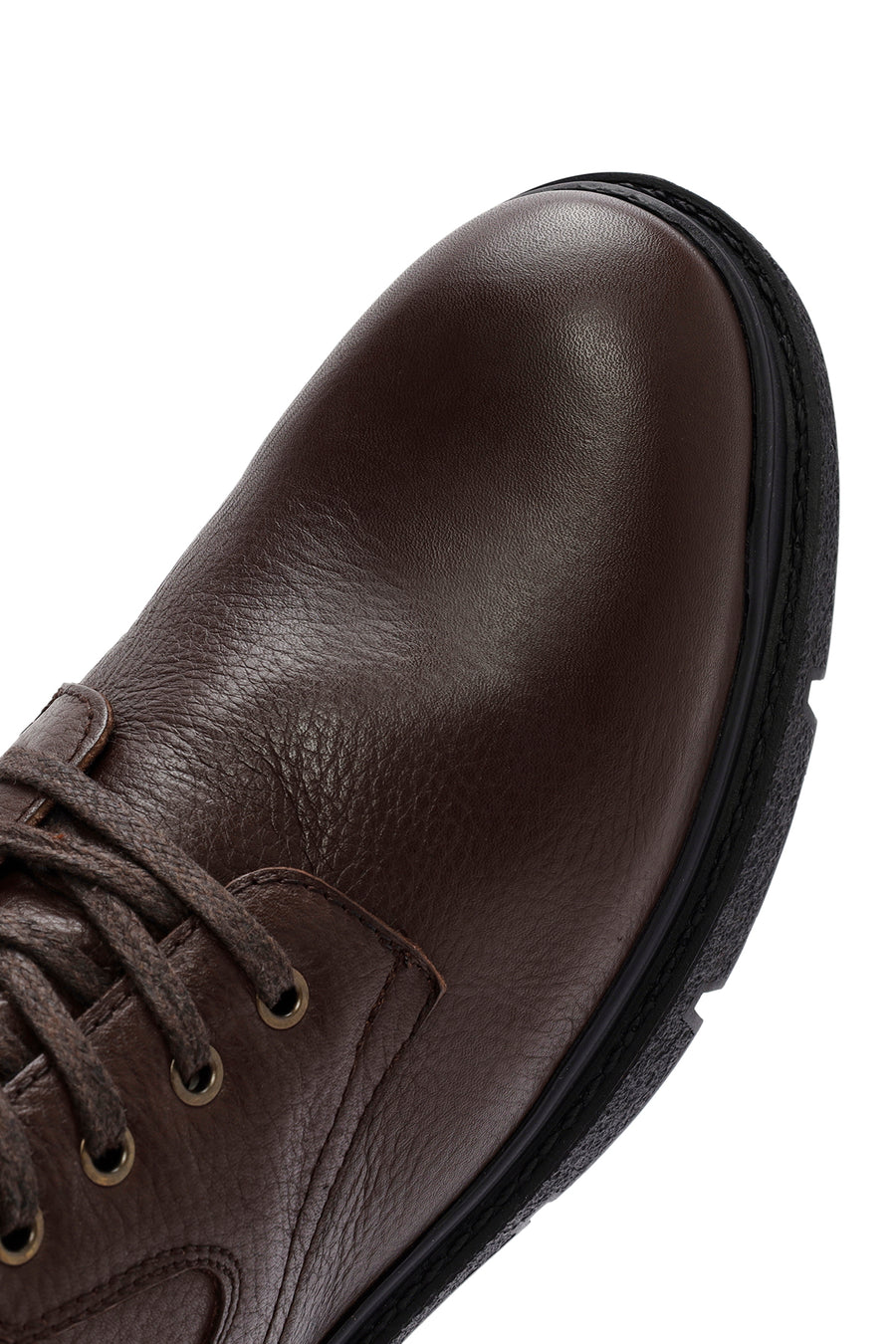 Men's Brown Zippered Leather Casual Boots