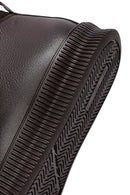 Men's Brown Lace-Up Zipper Leather Sports Boots | Derimod