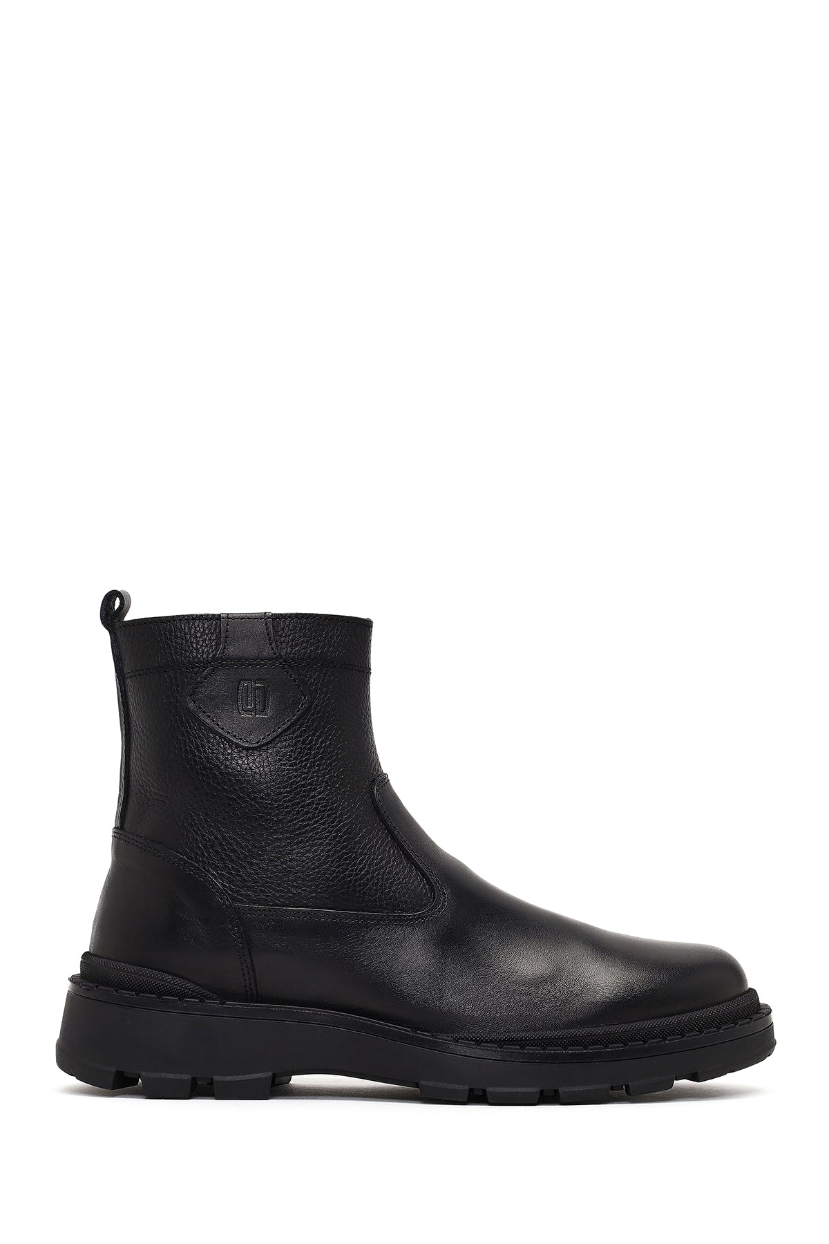 Men's Black Zippered Leather Casual Boot 25WFD681014 | Derimod