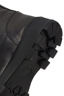 Men's Black Zippered Leather Casual Boot | Derimod