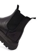 Men's Black Leather Chelsea Boot | Derimod