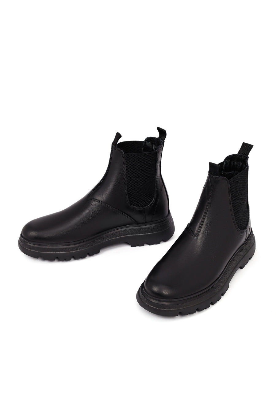 Men's Black Leather Chelsea Boot
