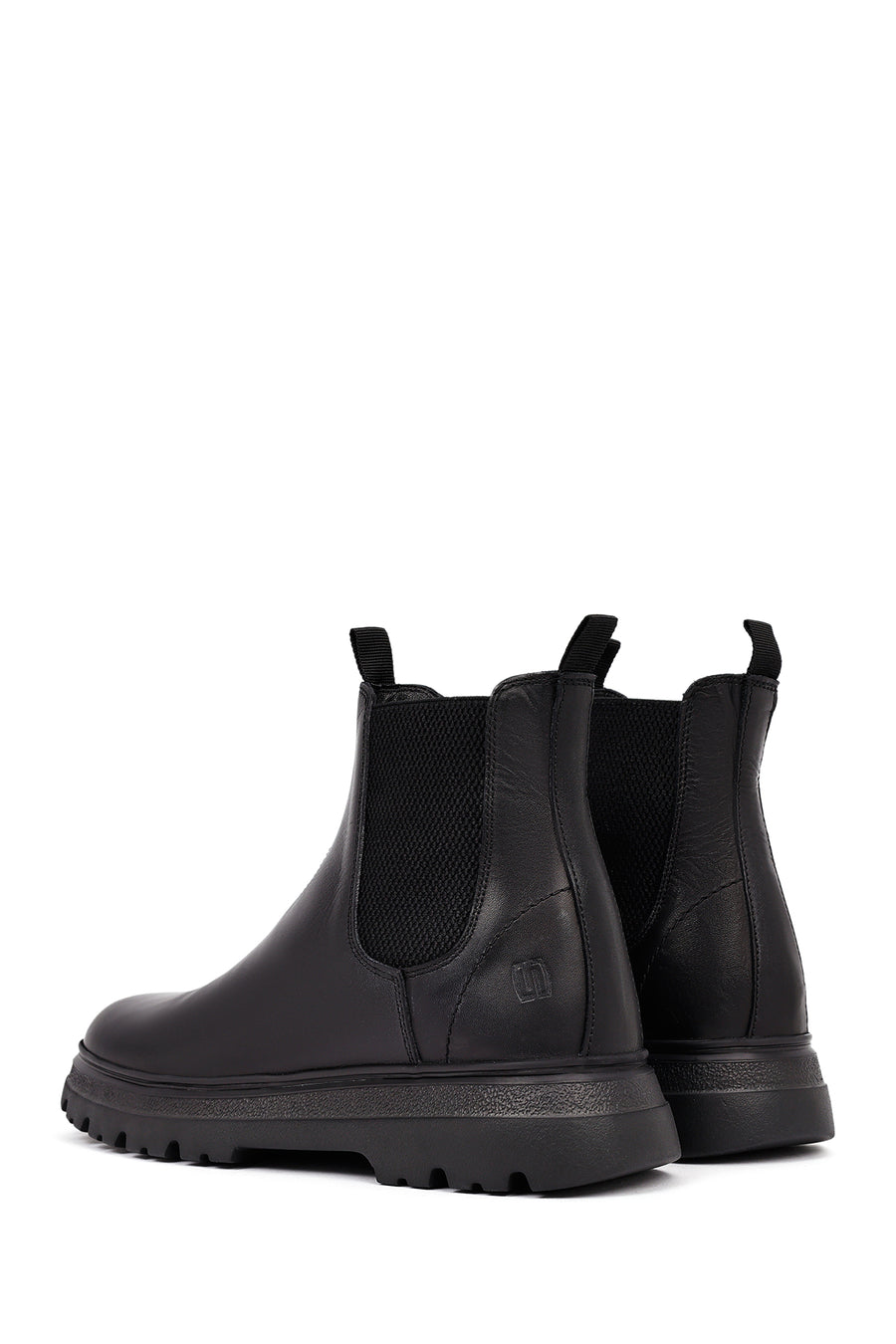 Men's Black Leather Chelsea Boot