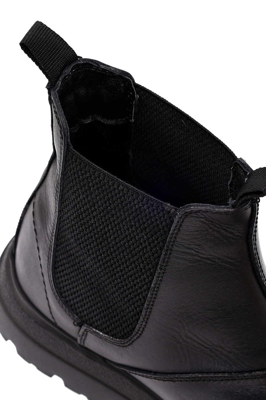 Men's Black Leather Chelsea Boot