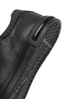 Erkek Siyah Bağcıklı Deri Sneaker | Derimod