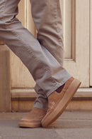 Erkek Bej Süet Deri Chelsea Bot | Derimod