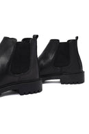 Erkek Siyah Deri Casual Chelsea Bot | Derimod