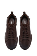 Men's Brown Lace-Up Leather Casual Sneaker | Derimod