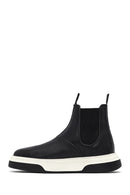 Erkek Siyah Kalın Tabanlı Deri Casual Chelsea Bot | Derimod
