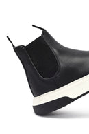 Erkek Siyah Kalın Tabanlı Deri Casual Chelsea Bot | Derimod