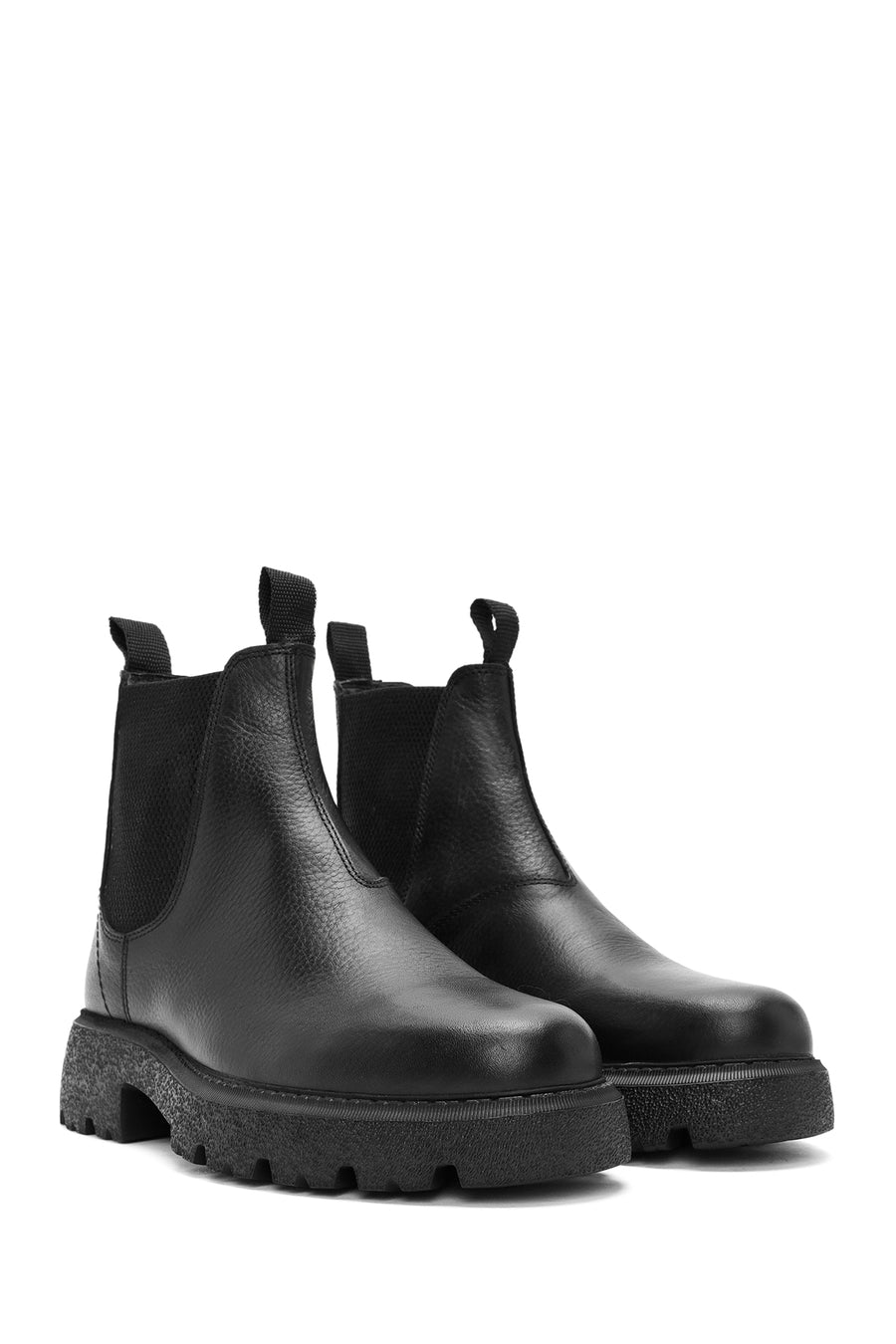 Male Black Leather Chelsea Boots