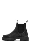 Male Black Leather Chelsea Boots | Derimod
