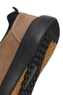 Men's Mink Lace-Up Thick-Soled Nubuck Leather Sneaker | Derimod