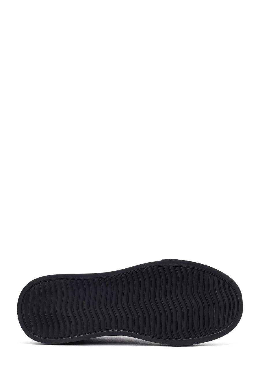 Erkek Kahverengi Bağcıklı Kalın Tabanlı Deri Sneaker