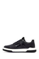 Men's Black Lace Up Leather Sneakers | Derimod