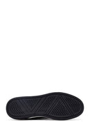 Men's Black Lace Up Leather Sneakers | Derimod