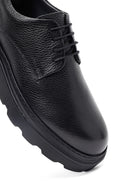 Erkek Siyah Bağcıklı Kalın Tabanlı Deri Casual Ayakkabı | Derimod