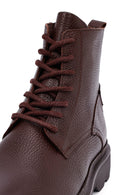 Men's Brown Zippered Thick Sole Leather Boat | Derimod