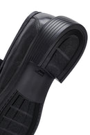 Male Black Leather Casual Loafers | Derimod