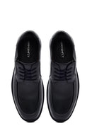 Erkek Siyah Bağcıklı Deri Casual Ayakkabı | Derimod