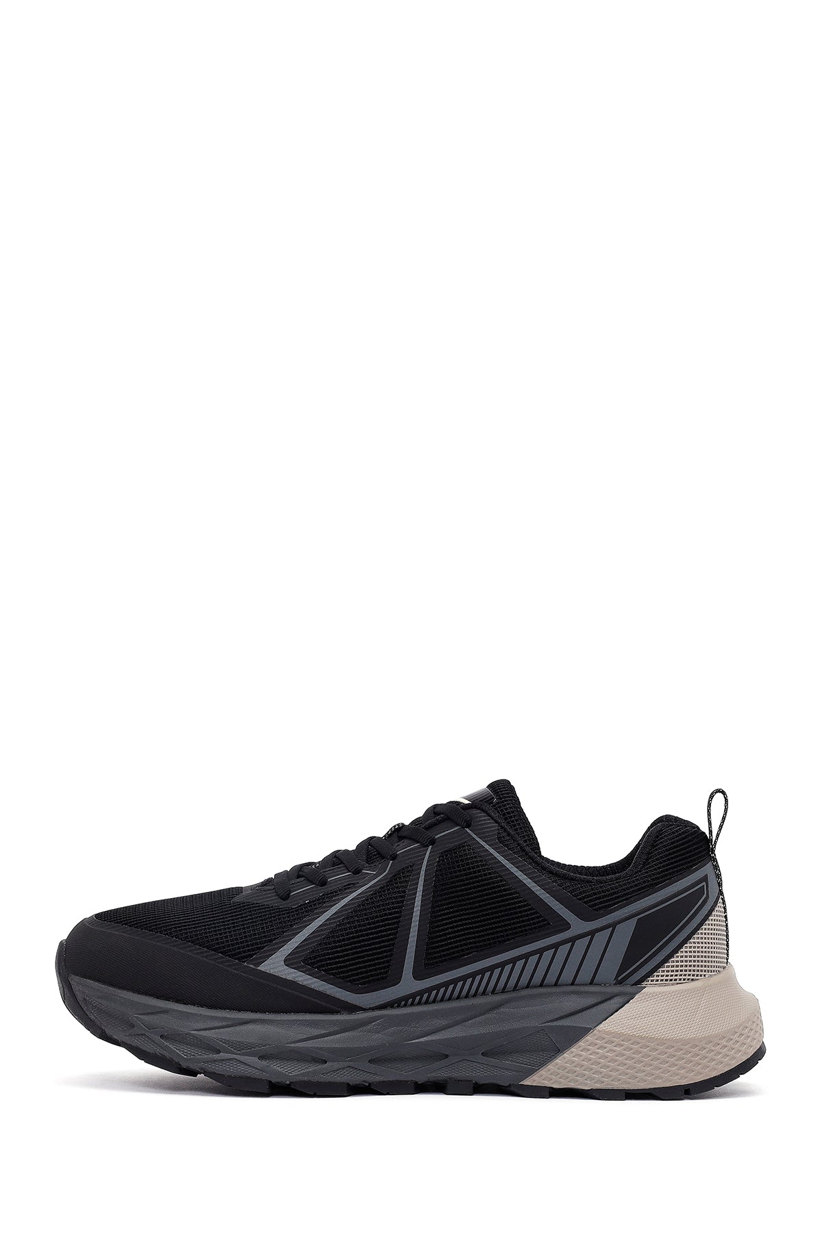 Derimod Dry Erkek Siyah Bağcıklı Kalın Tabanlı Kumaş Sneaker