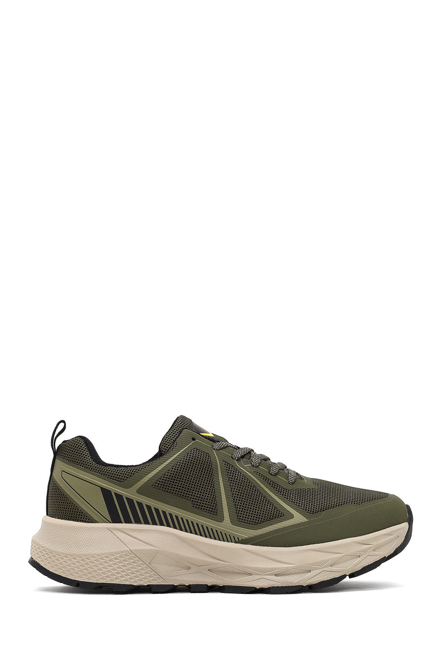 Derimod Dry Erkek Haki Bağcıklı Kalın Tabanlı Kumaş Sneaker 25WFD690214 | Derimod