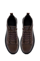 Men's Brown Lace-Up Leather Sneakers | Derimod