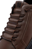 Men's Brown Lace-Up Leather Sneakers | Derimod