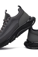 Derimod Zero Men's Grey Thick-Soled Lace-Up Fabric Sneakers | Derimod